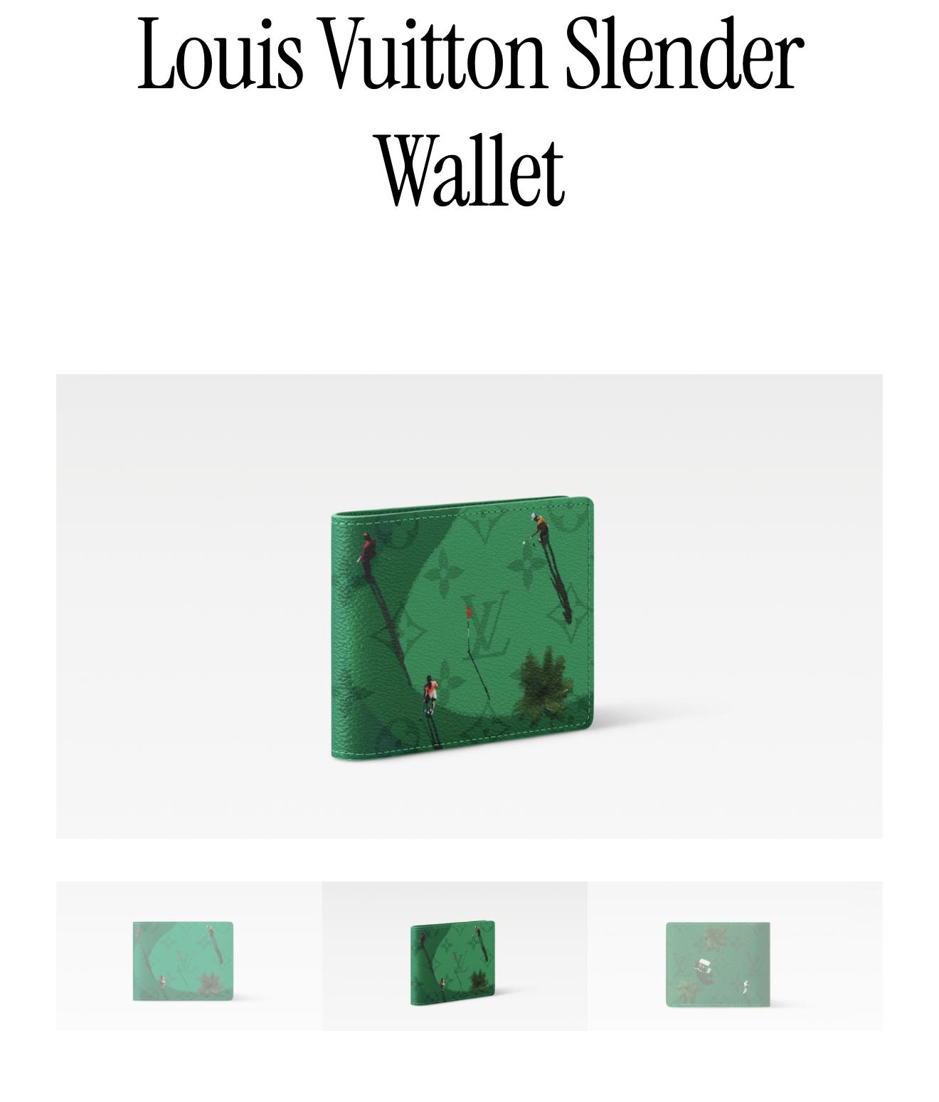 LV Slender Wallet in Golf Green, featured in the Monogram Other collection