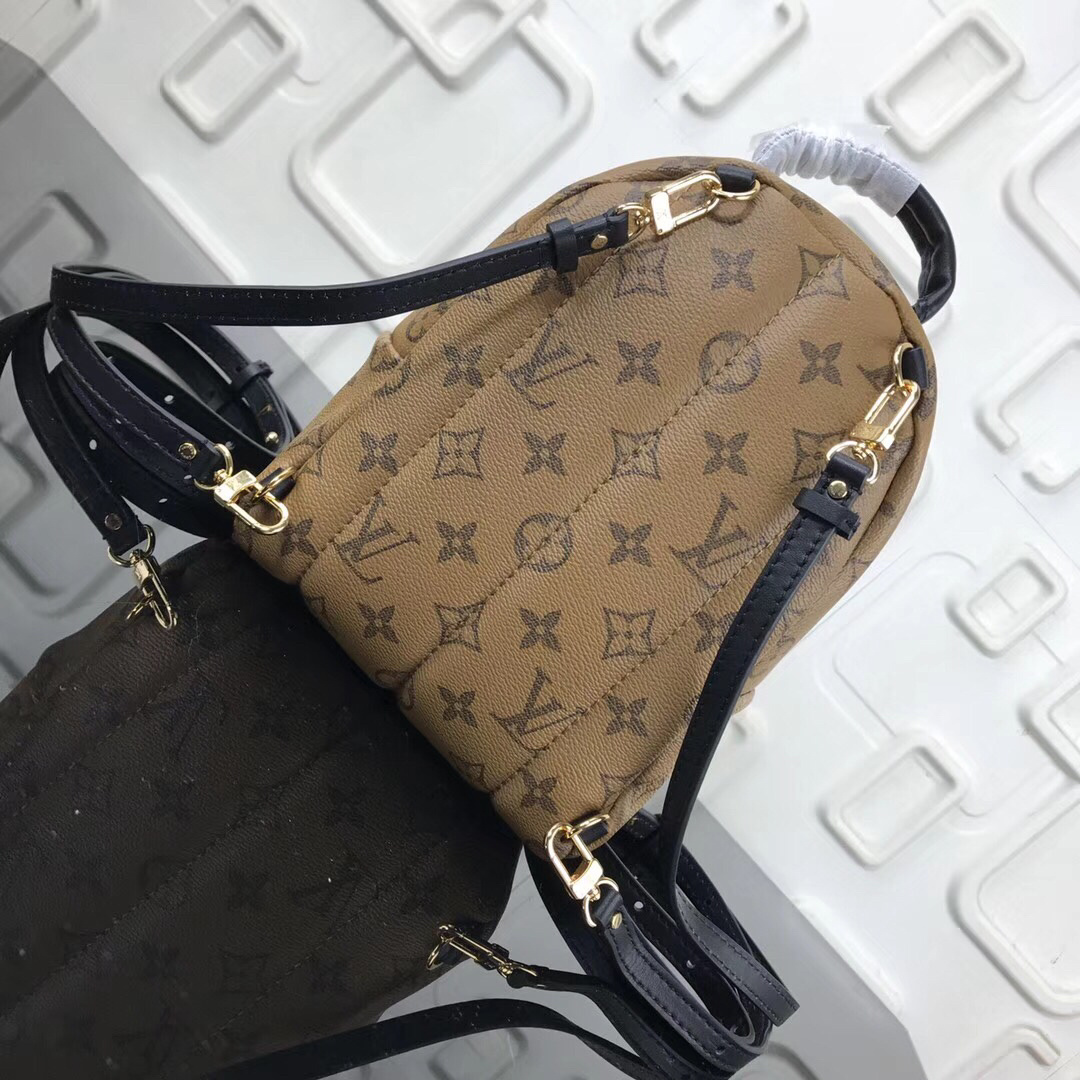 LV Palm Springs Mini Backpack in Monogram Reverse canvas