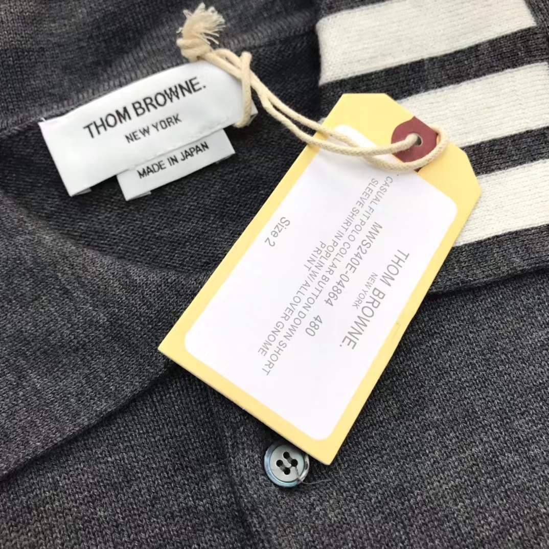 Thom Browne Merino Wool 4-Bar Polo Sweater