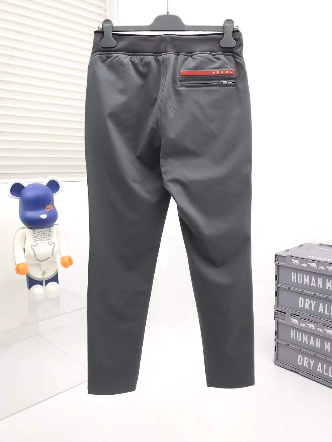 Prada men's triangle-logo track pants