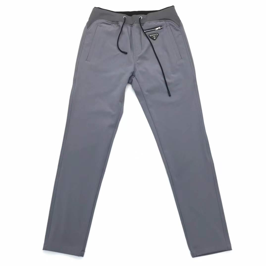 Prada men's triangle-logo track pants