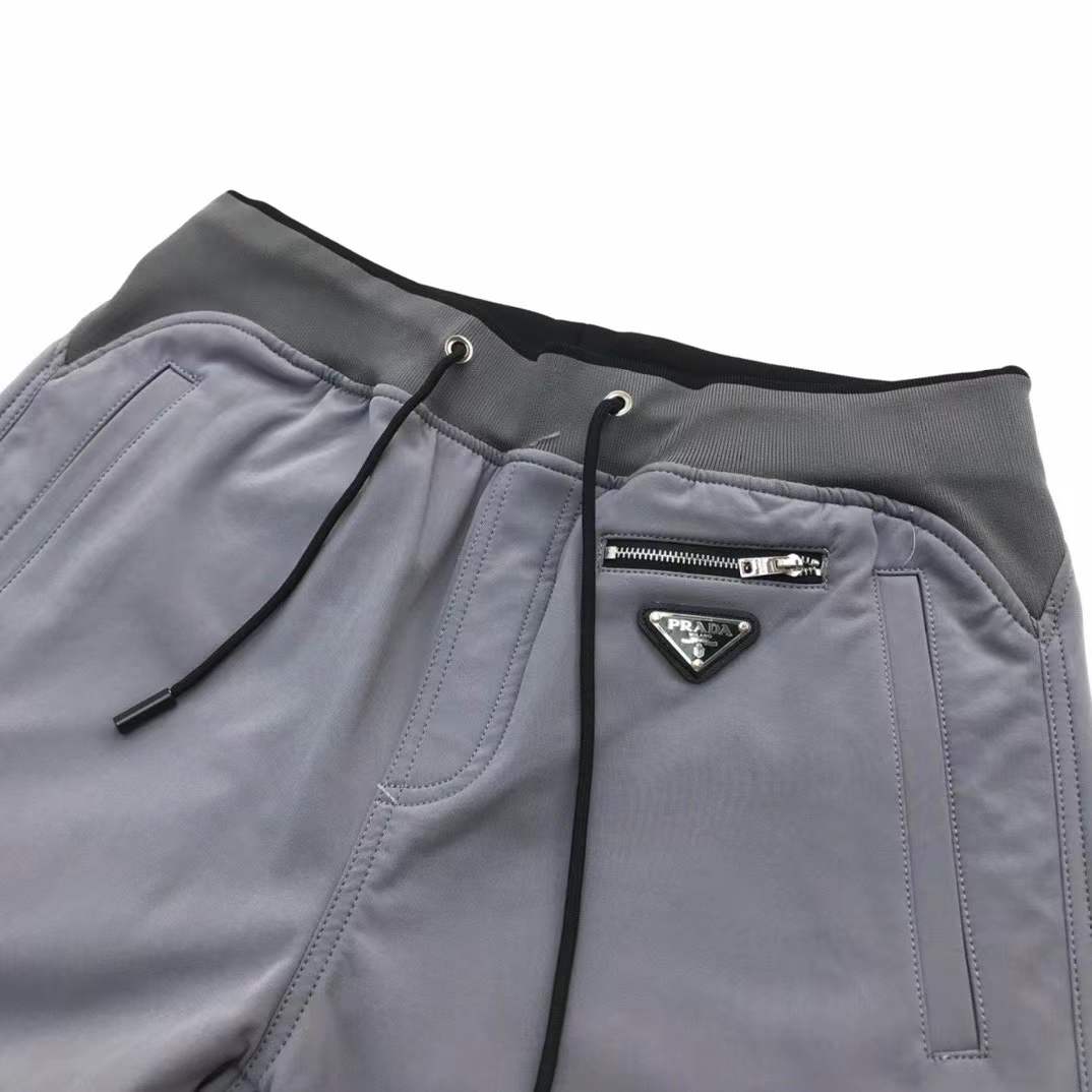 Prada men's triangle-logo track pants