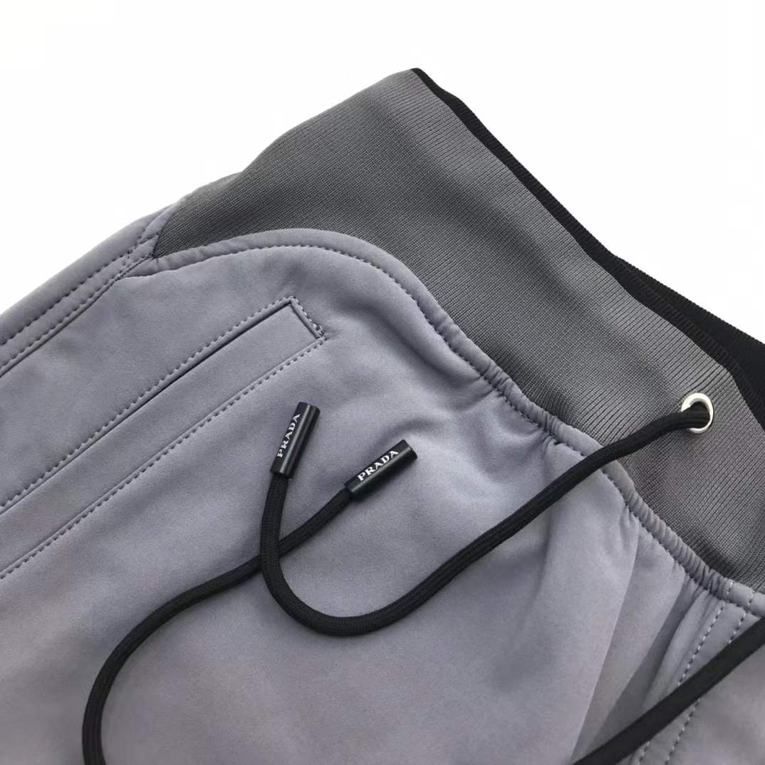 Prada men's triangle-logo track pants