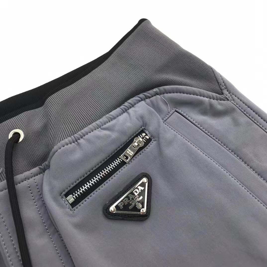 Prada men's triangle-logo track pants