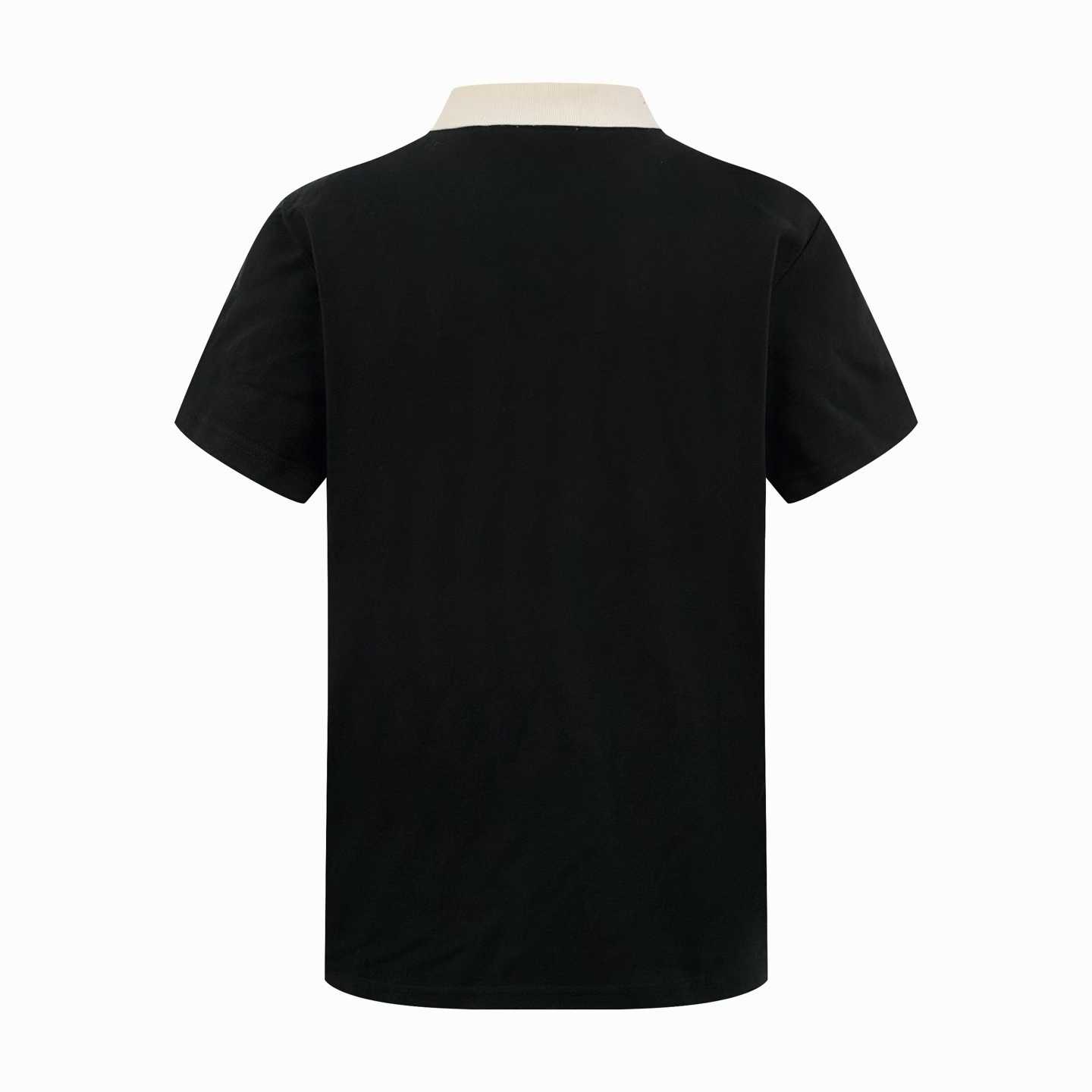 moncler black embroidered-logo polo shirt