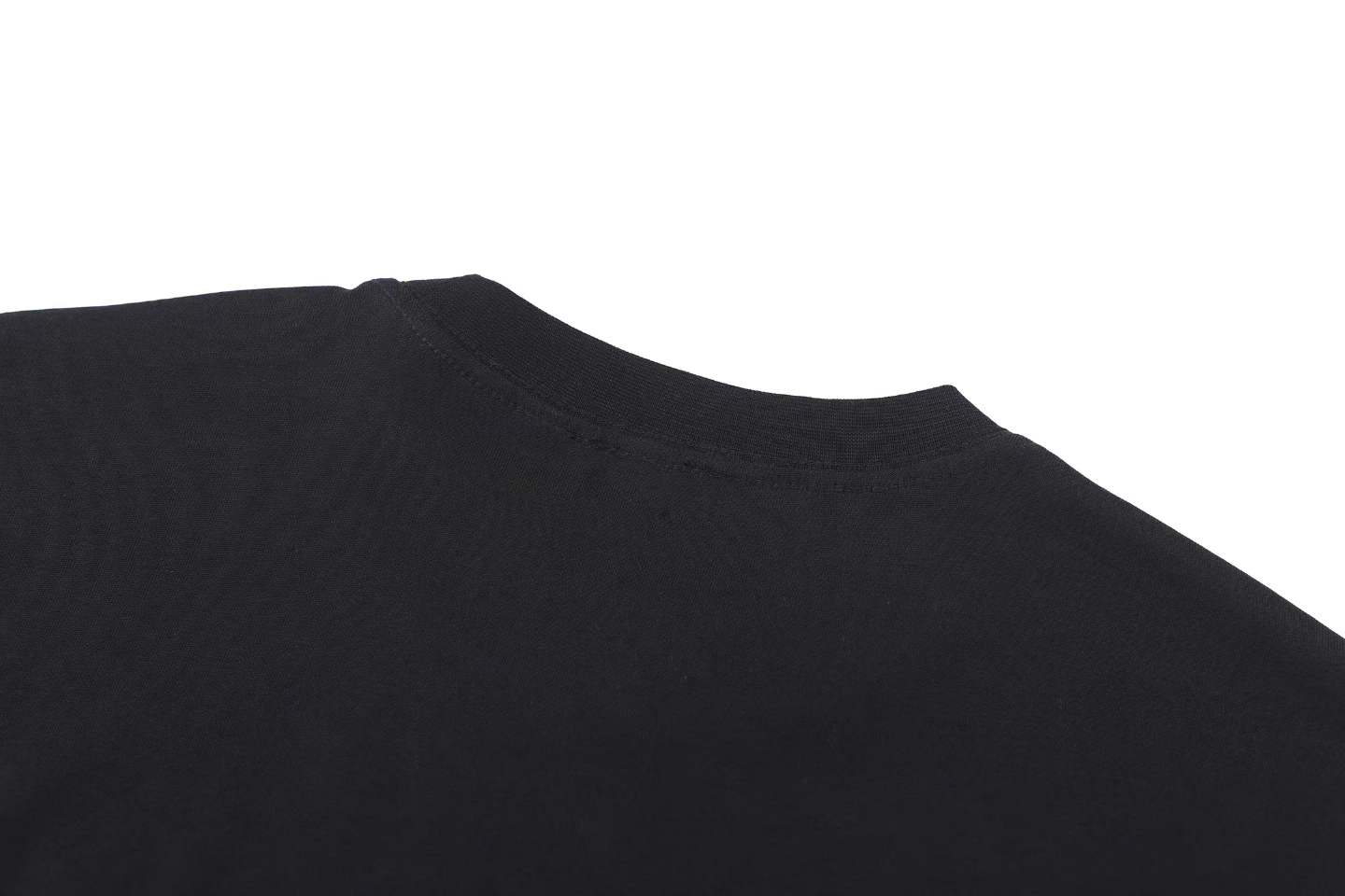 Burberry Black Letchford Logo T-Shirt, a cotton crew-neck top featuring the brand's logo printed on the chest