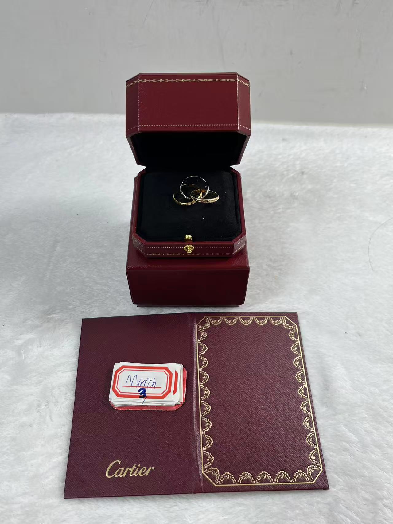 Cartier Trinity Ring 18K White/ Yellow/ Rose Gold