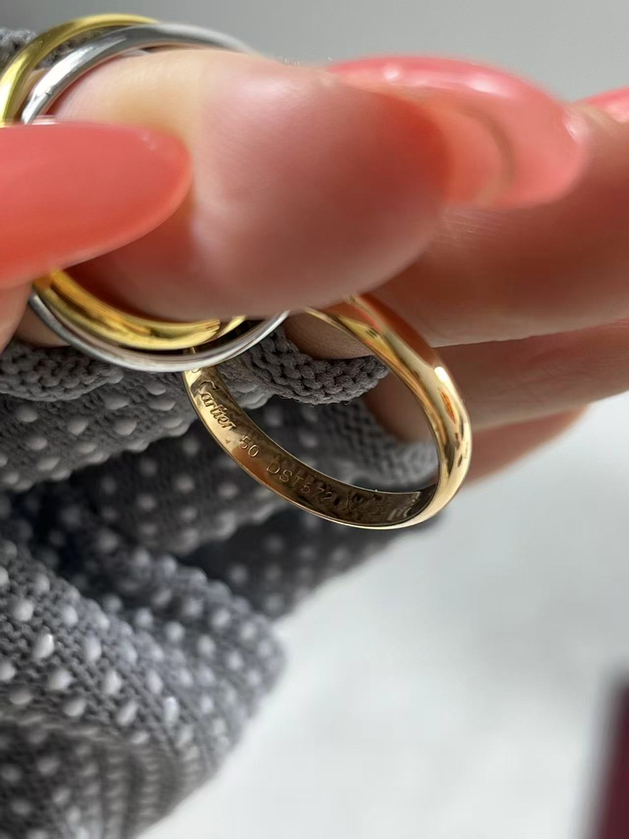 Cartier Trinity Ring 18K White/ Yellow/ Rose Gold