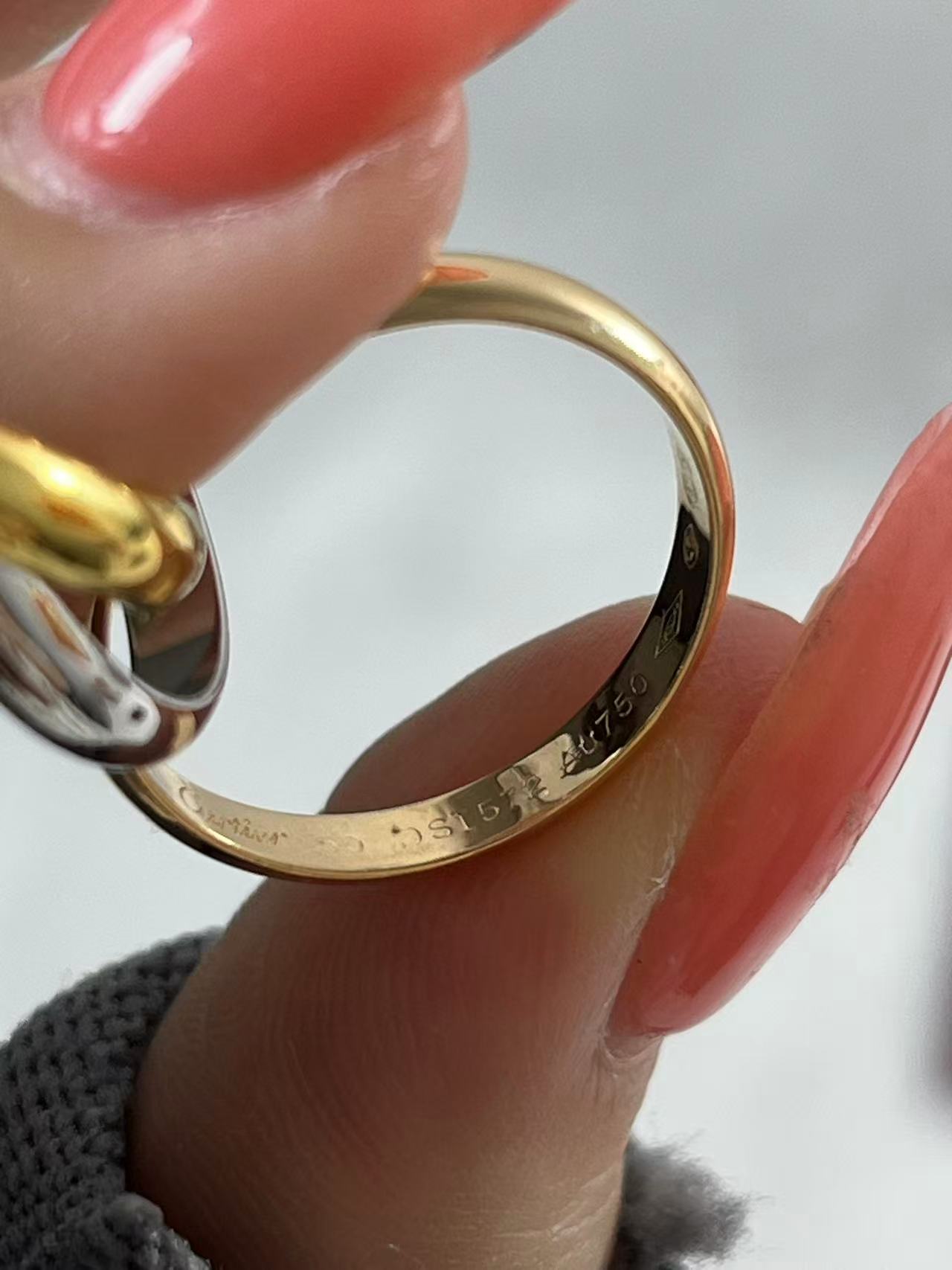 Cartier Trinity Ring 18K White/ Yellow/ Rose Gold