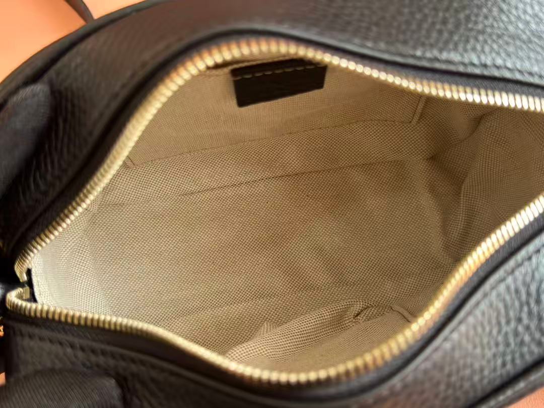 Gucci Leather Soho Small Disco Shoulder Bag Black Camera bag