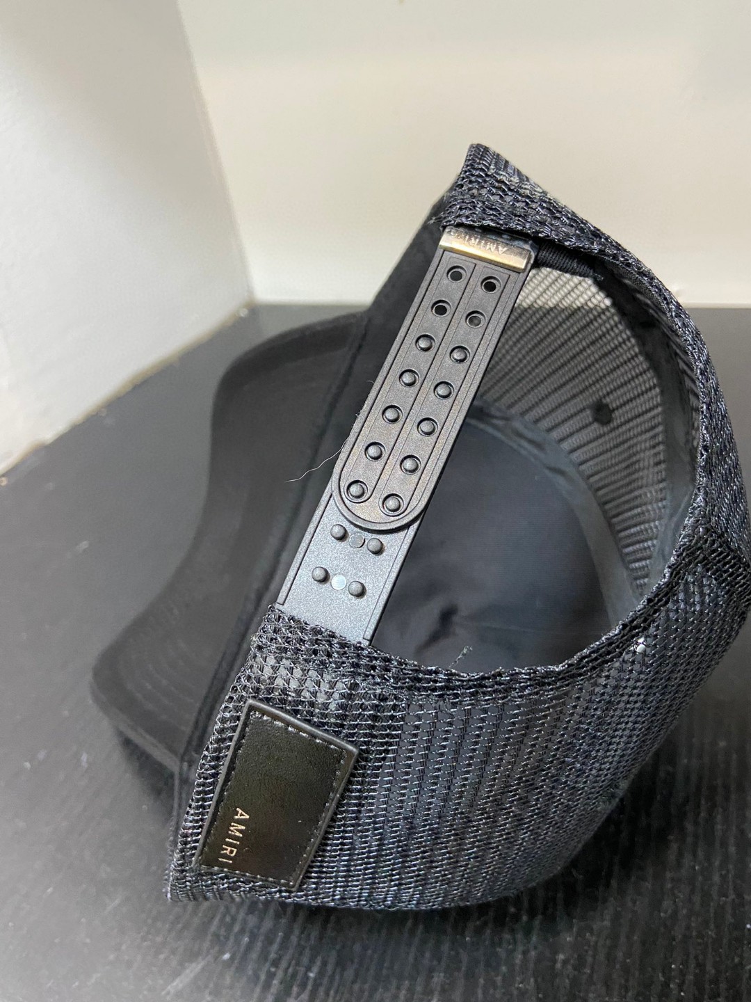 Amiri Three Star Patch Trucker Hat Black