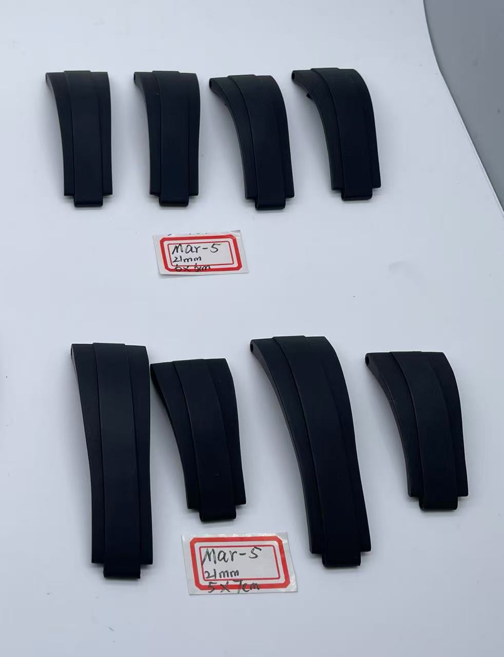 OysterFlex Black Rubber Strap 20mm 6x6cm