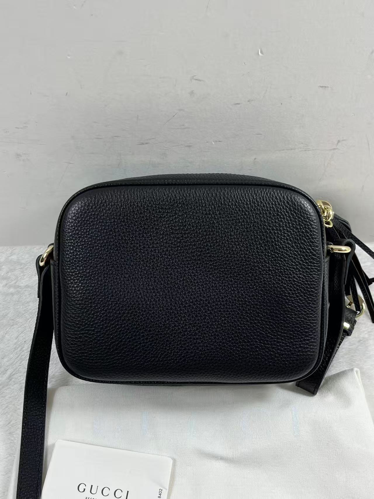 Gucci Leather Soho Small Disco Shoulder Bag Black Camera bag