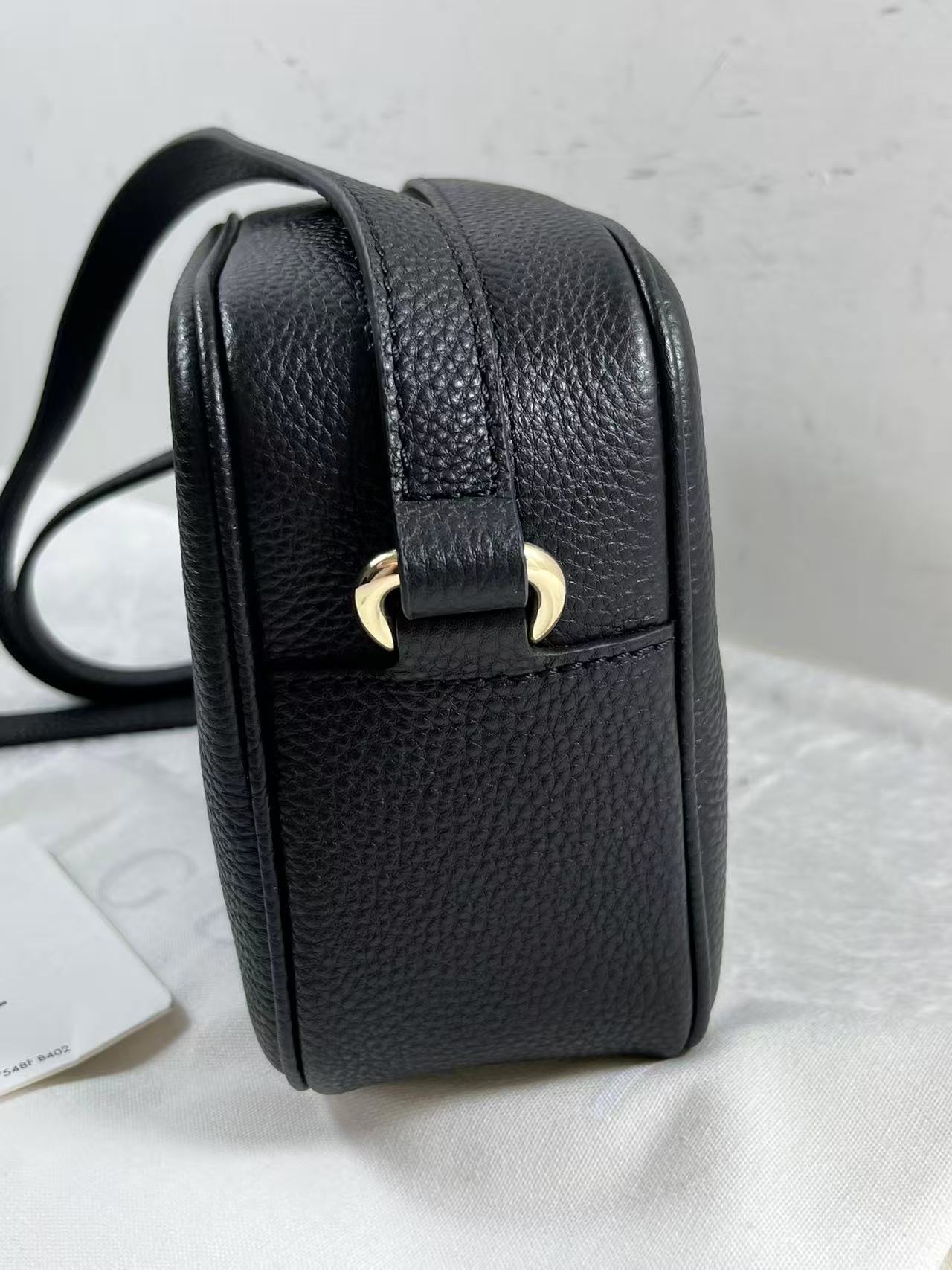 Gucci Leather Soho Small Disco Shoulder Bag Black Camera bag
