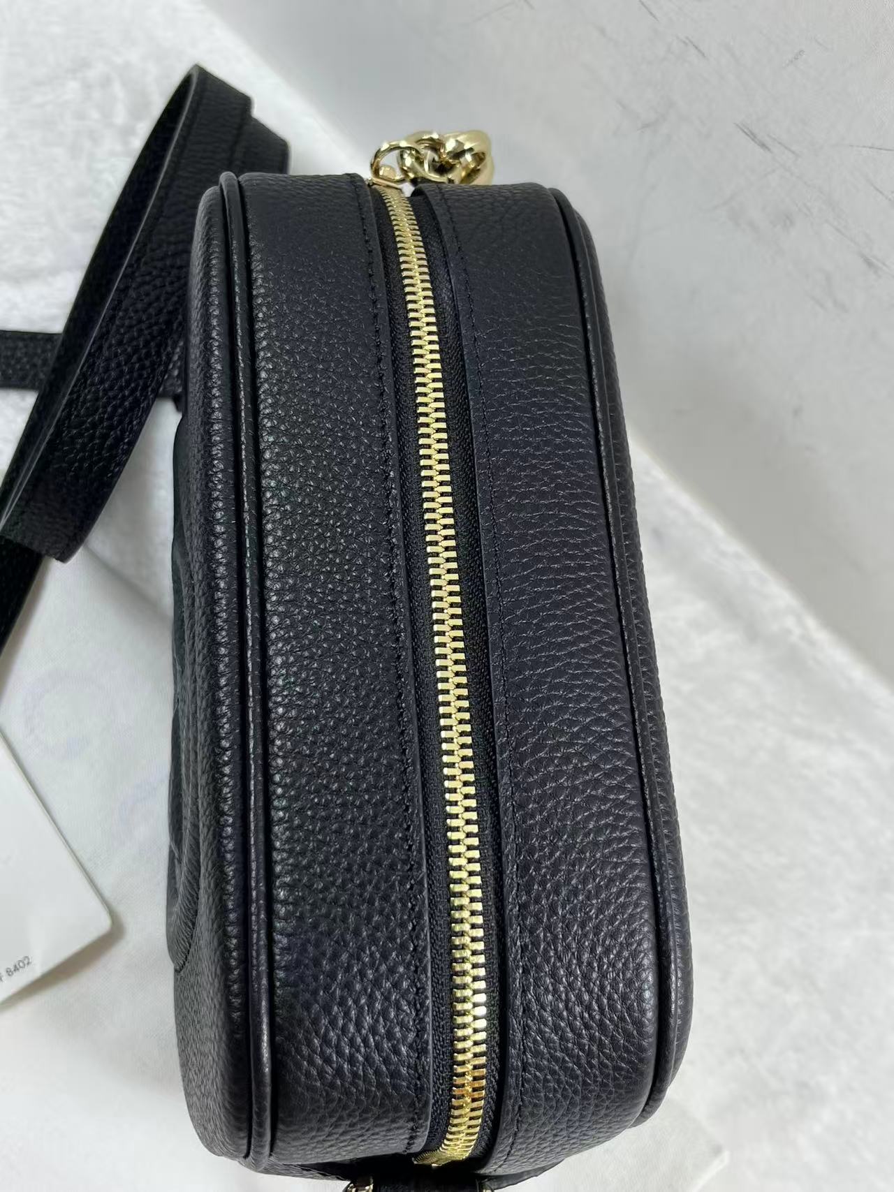 Gucci Leather Soho Small Disco Shoulder Bag Black Camera bag