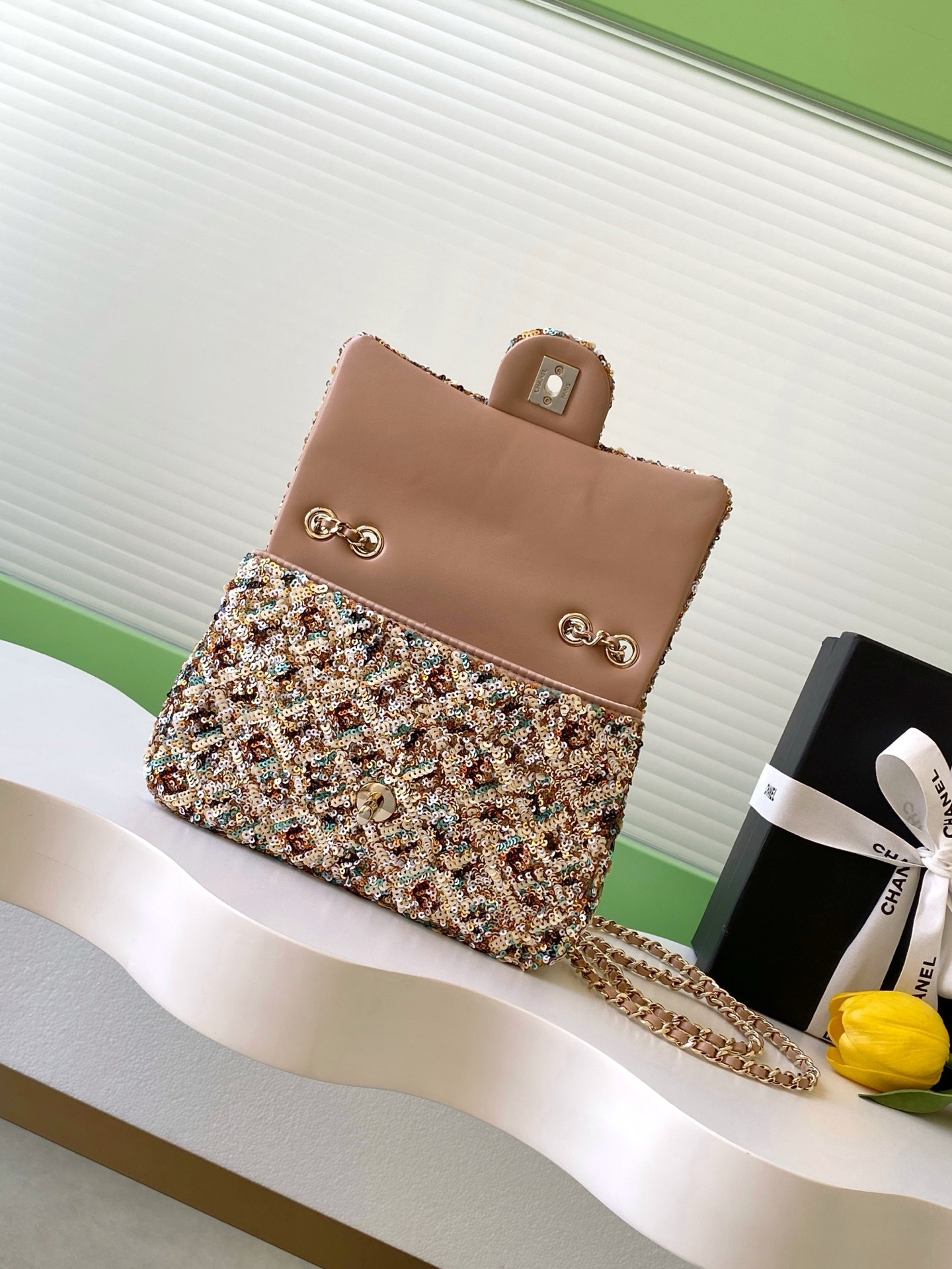 Chanel rhinestone-embellished evening clutch bag