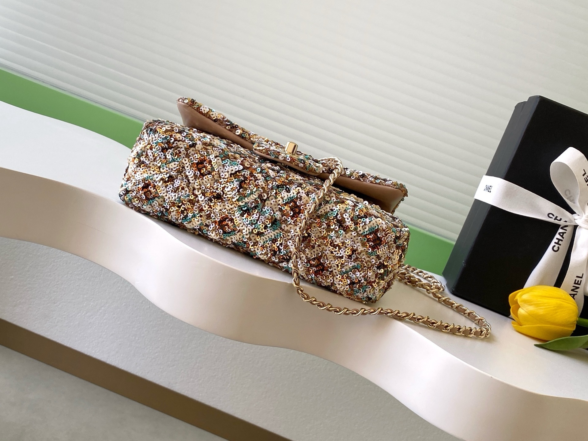 Chanel rhinestone-embellished evening clutch bag