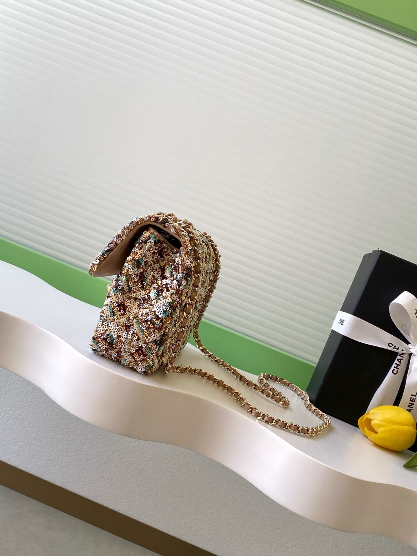 Chanel rhinestone-embellished evening clutch bag