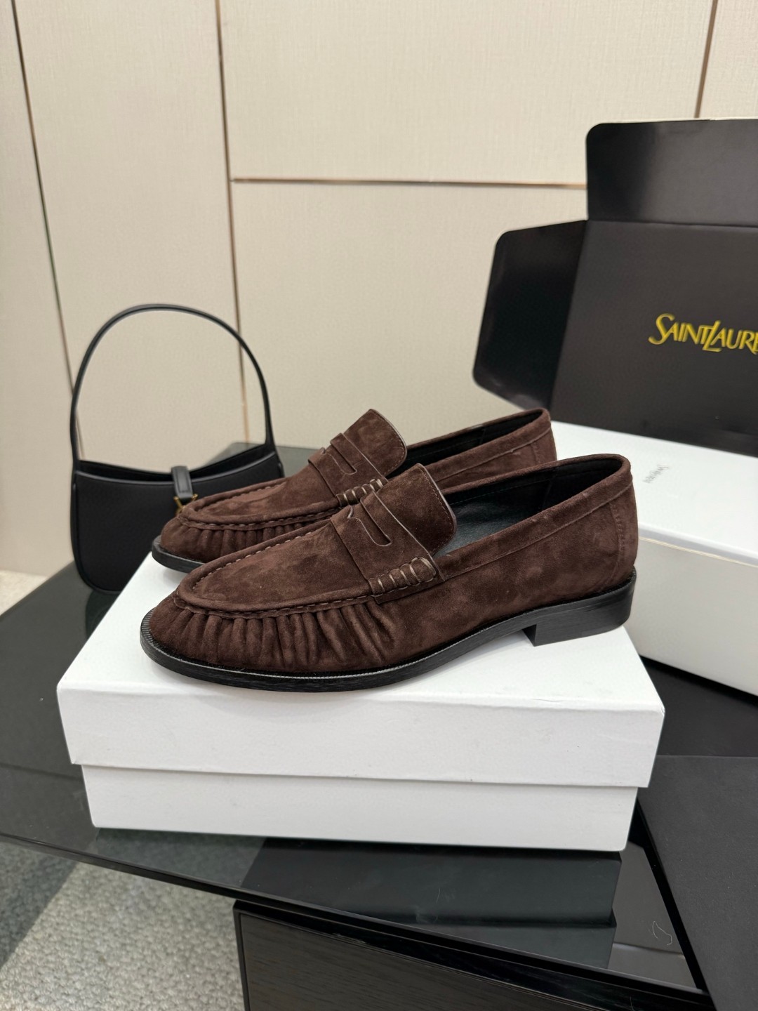 Saint Laurent Le Loafer suede penny