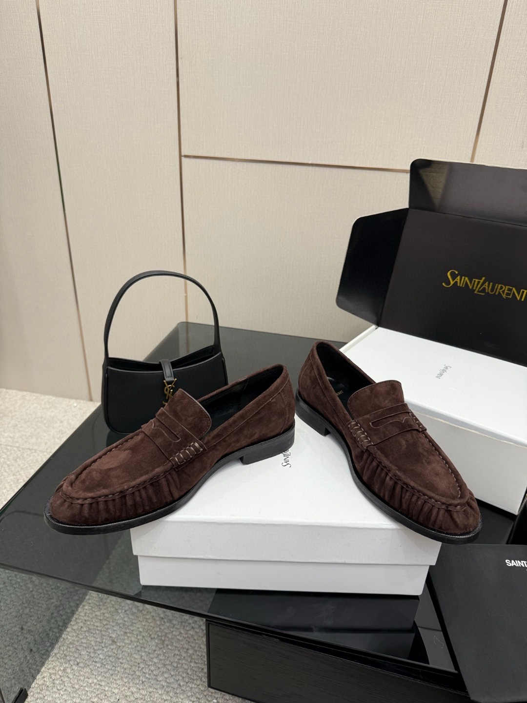 Saint Laurent Le Loafer suede penny