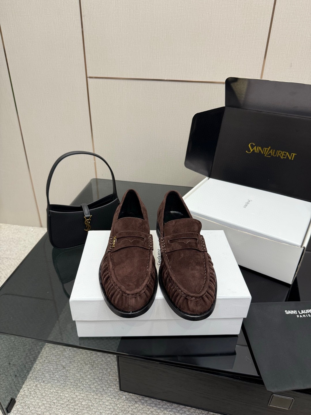 Saint Laurent Le Loafer suede penny