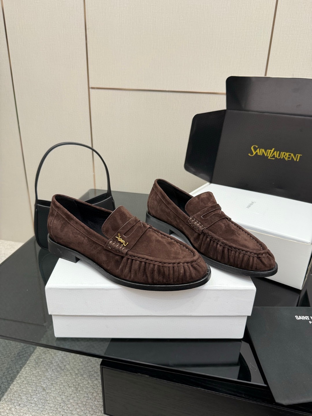 Saint Laurent Le Loafer suede penny