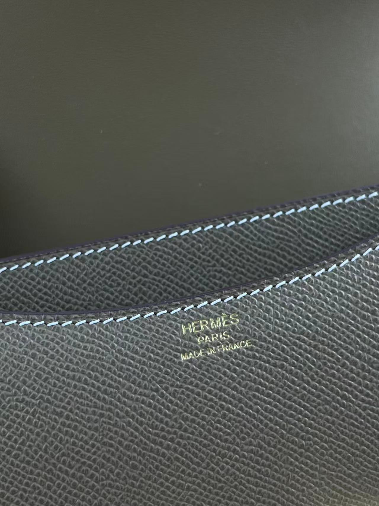 Hermès Constance 18 Shoulder Bag in Etoupe Epsom leather with gold hardware