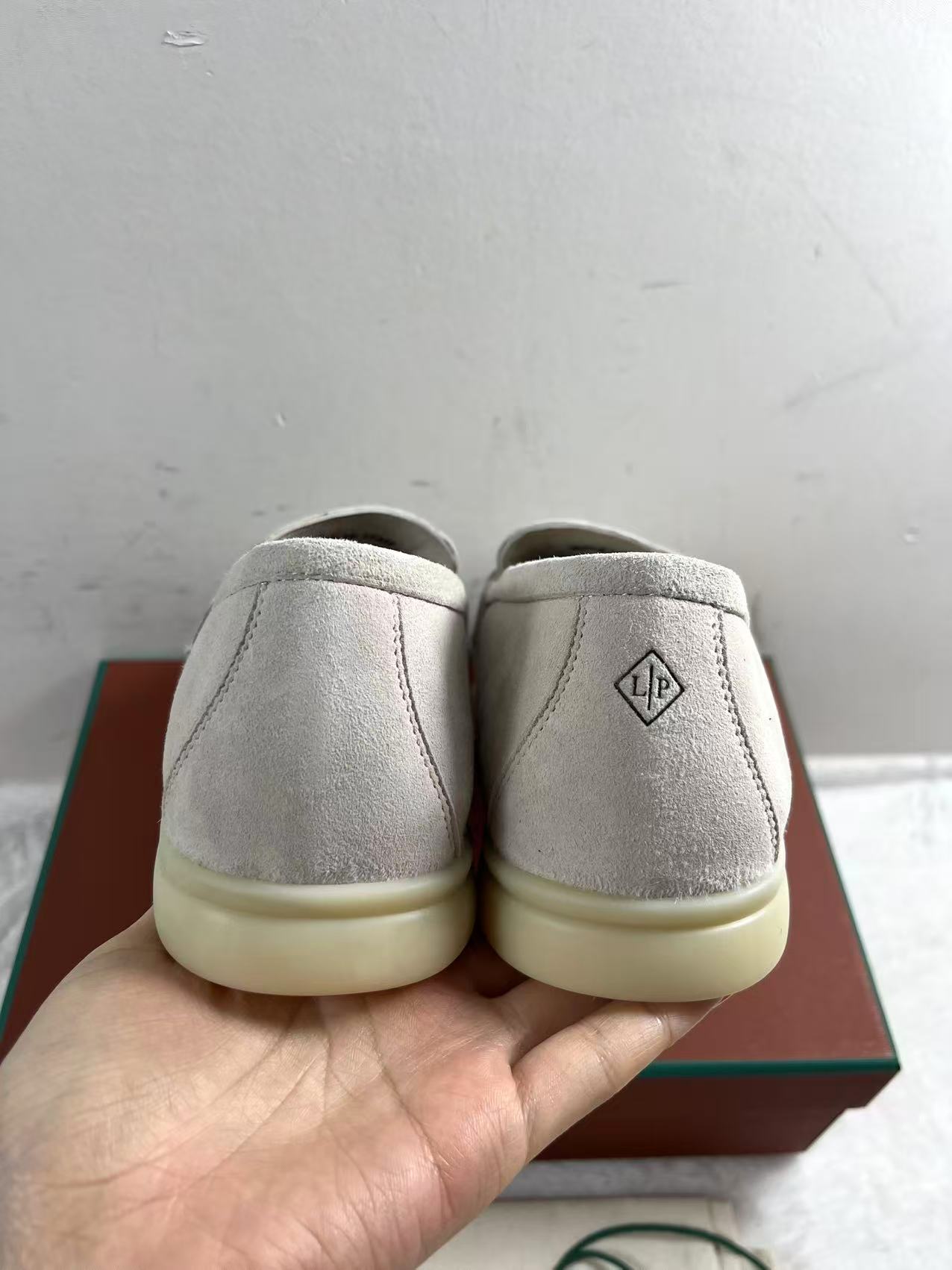 Loro Piana Summer Walk Loafer Suede Pearl