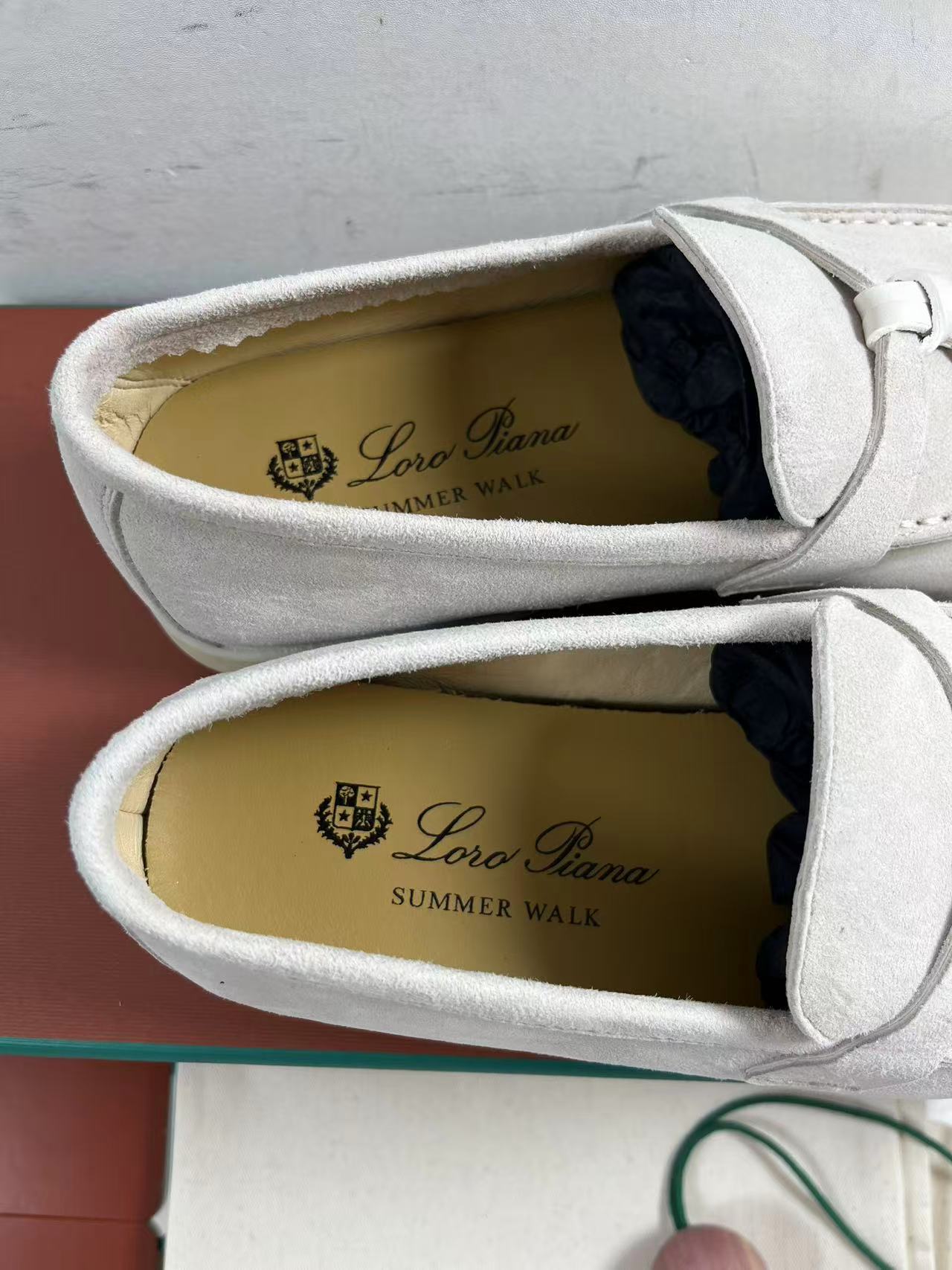 Loro Piana Summer Walk Loafer Suede Pearl