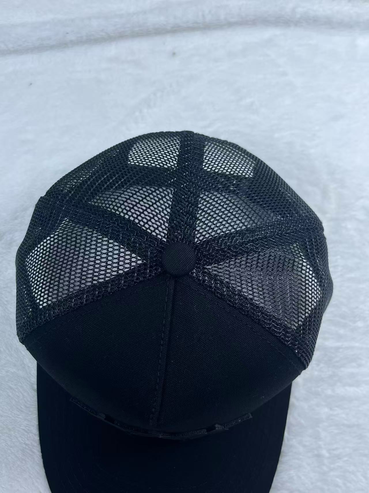 Amiri Three Star Patch Trucker Hat Black