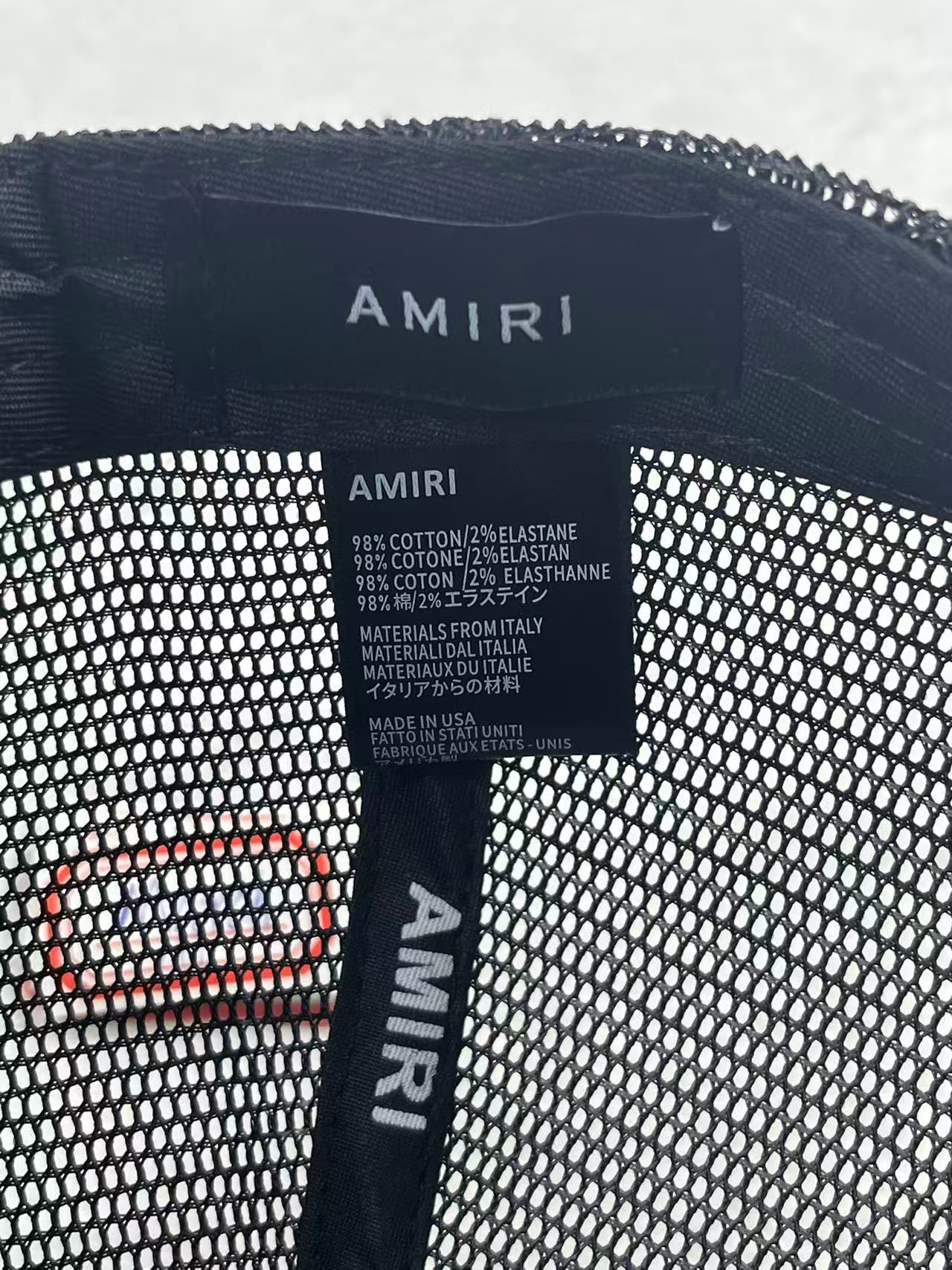 Amiri Three Star Patch Trucker Hat Black