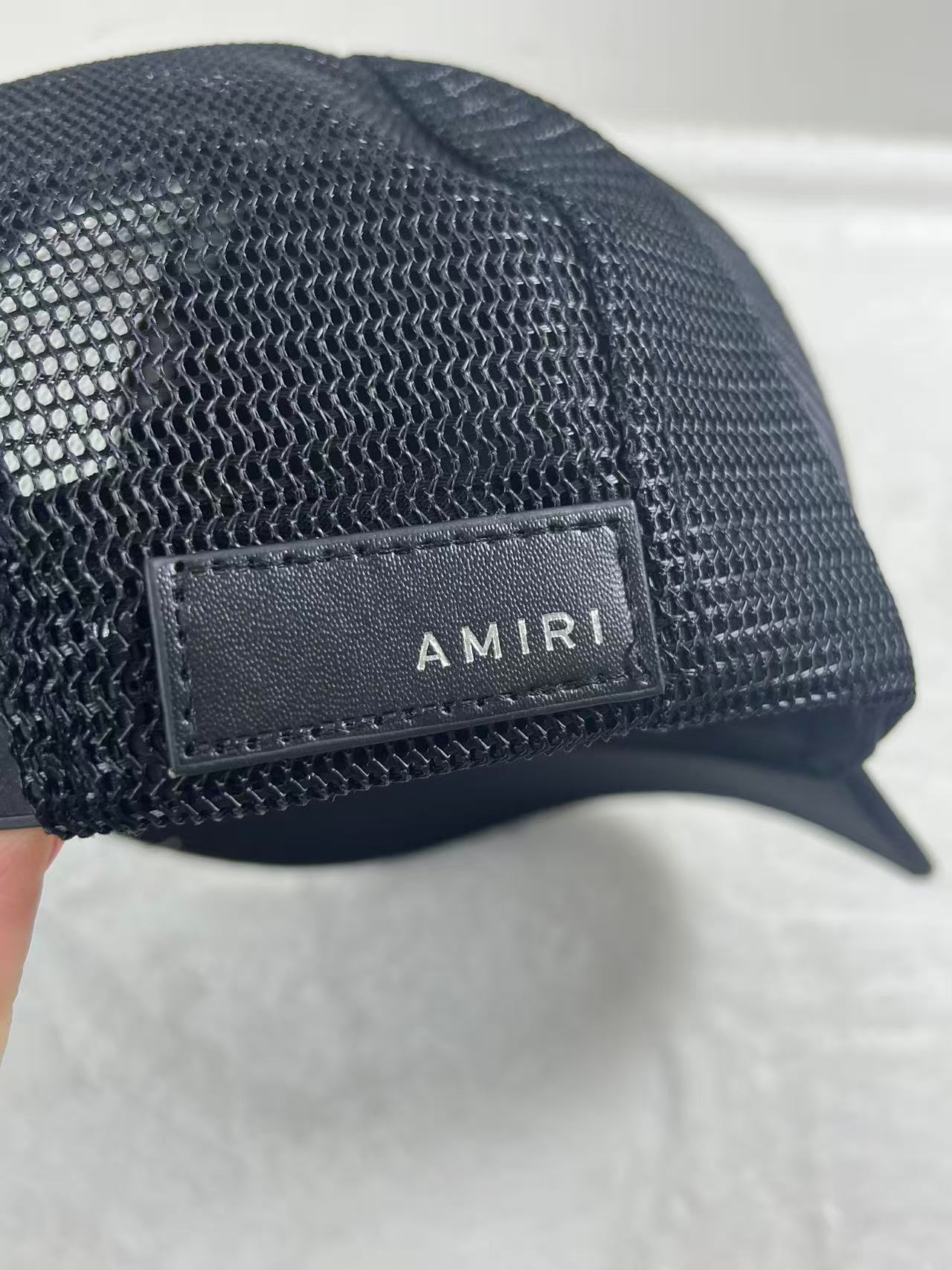 Amiri Three Star Patch Trucker Hat Black