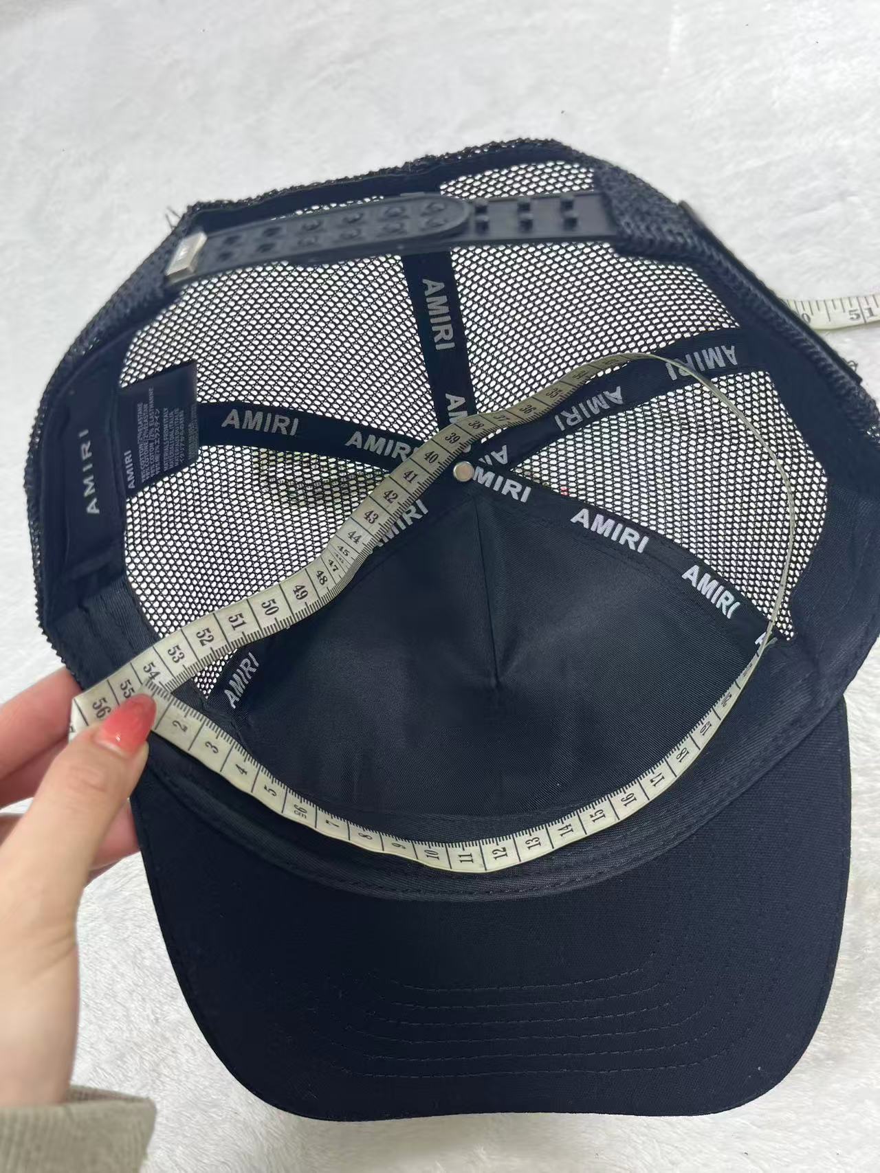 Amiri Three Star Patch Trucker Hat Black