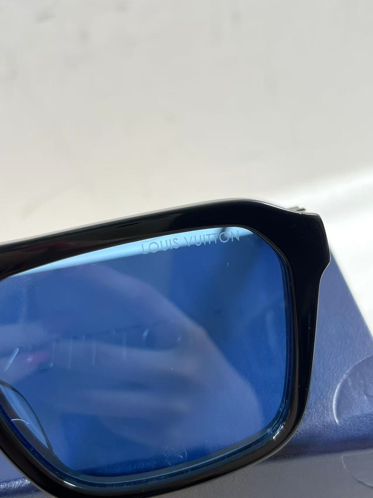 LV Z3120U IV Hit Large Square Sunglasses Blue