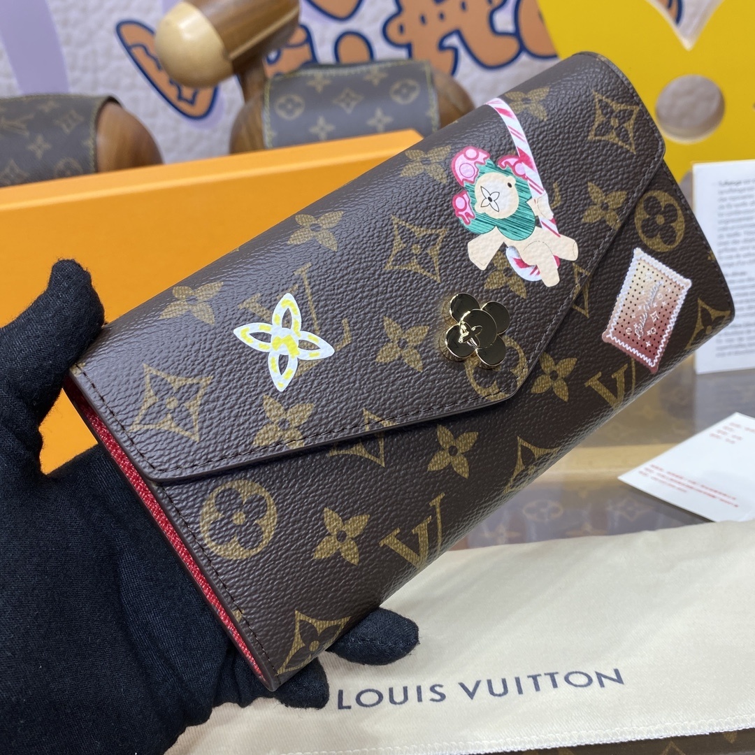 LV Sarah Wallet from the Candy Factory capsule collection, featuring the Vivienne mascot