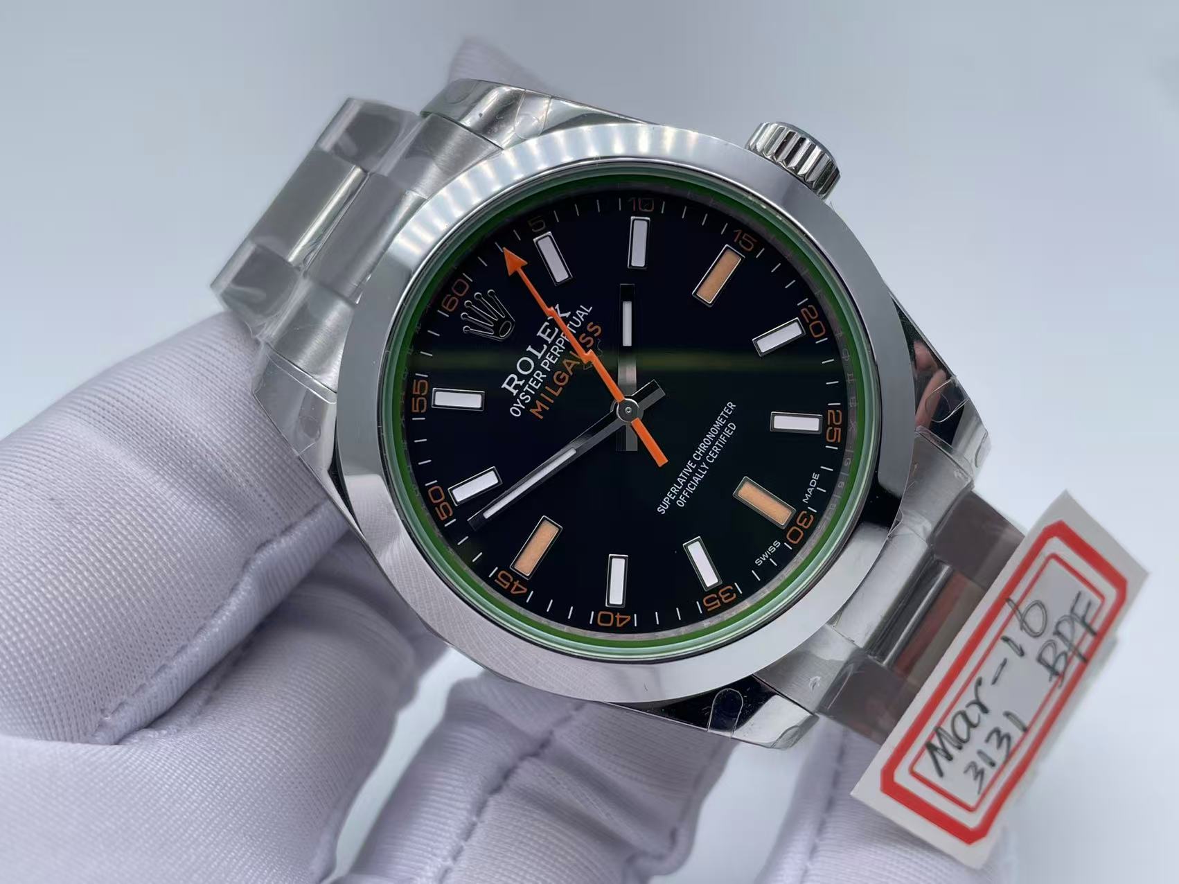 ROLMIL022B - Milgauss Black 116400 M SS/SS Black BPF Asia 3131 $328