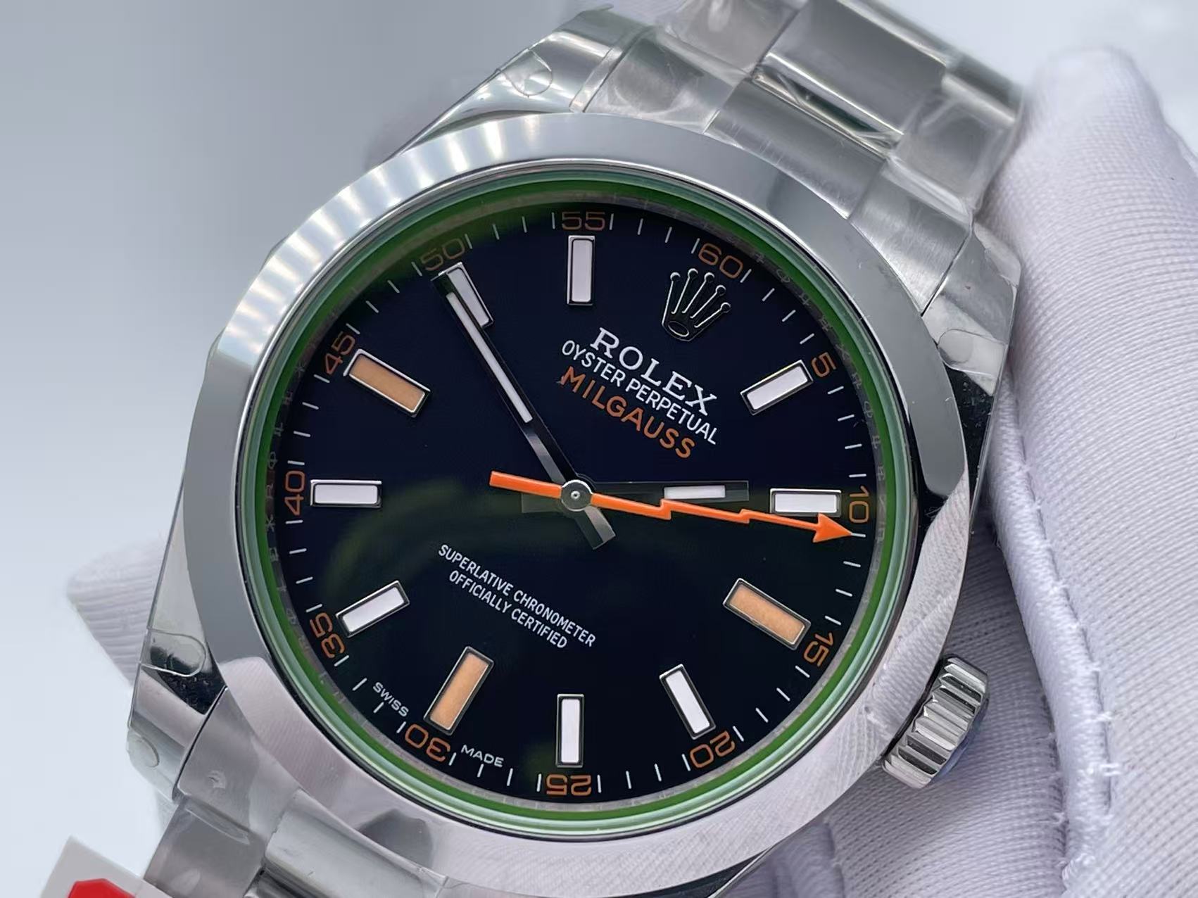 ROLMIL022B - Milgauss Black 116400 M SS/SS Black BPF Asia 3131 $328