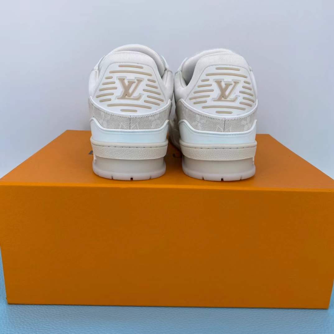 LV Trainer sneakers, inspired by vintage basketball shoes and featuring the brand's iconic Monogram motifs