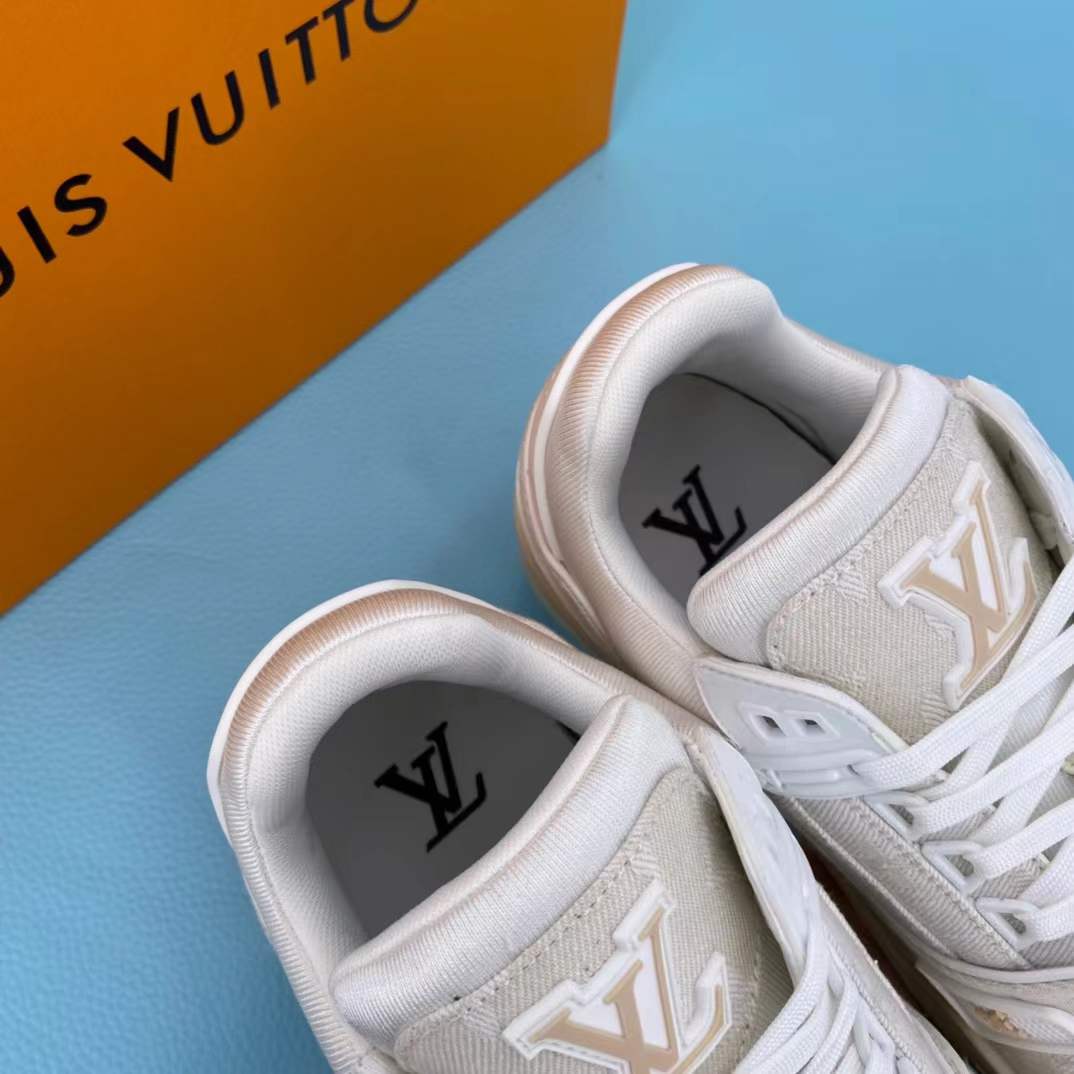 LV Trainer sneakers, inspired by vintage basketball shoes and featuring the brand's iconic Monogram motifs