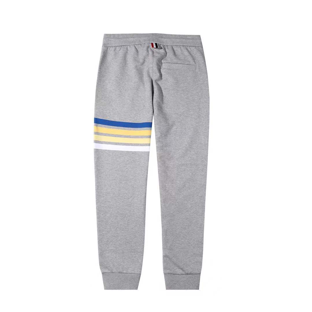 Thom Browne Ottoman rib 4-Bar stripe track pants in grey