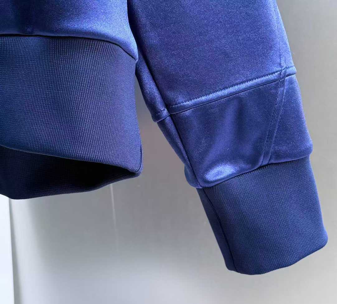 Givenchy Paris sweatshirt in satin with navy embroidery