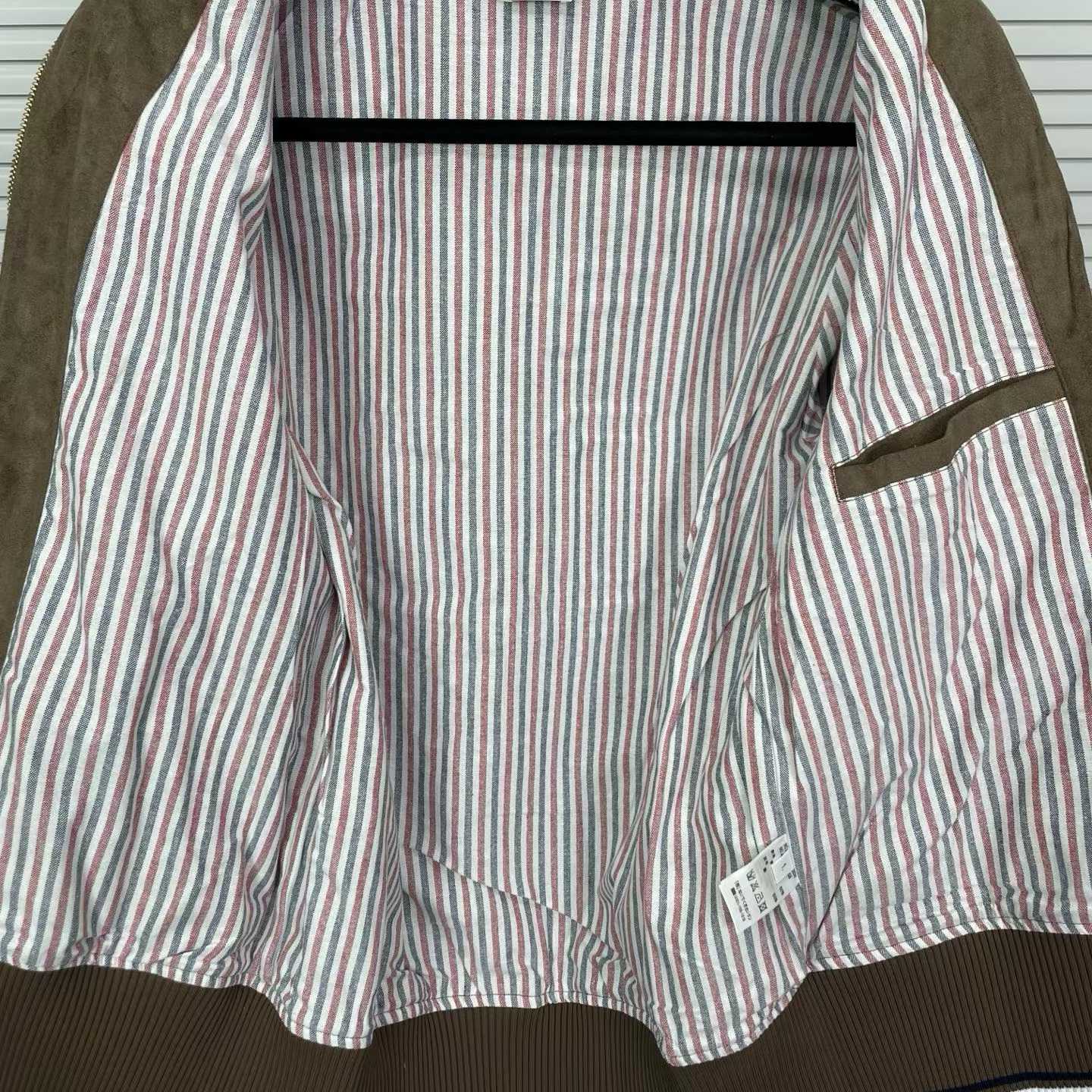 Thom browne brown suede bomber jacket