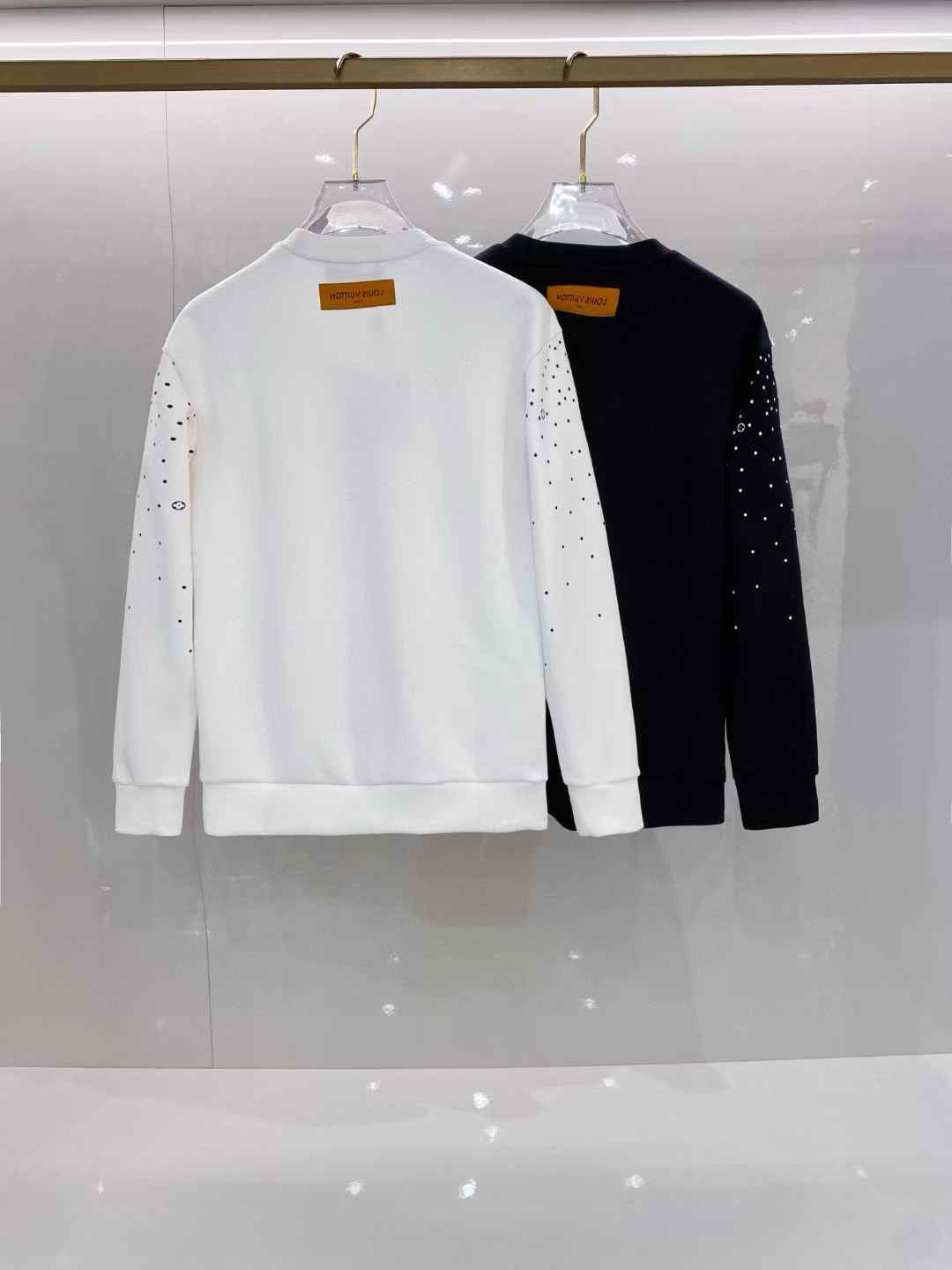 LV men's luxury rhinestone fashion knitted sweatshirt, often described in listings as a starry sky pattern sweater