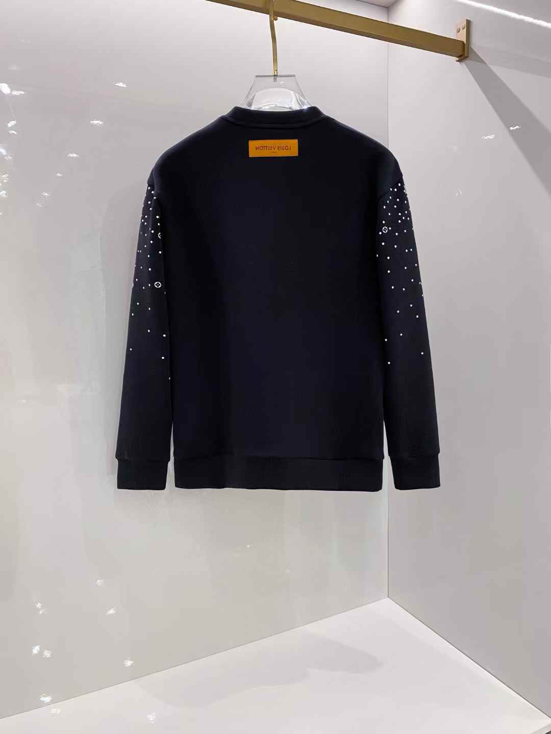 LV men's luxury rhinestone fashion knitted sweatshirt, often described in listings as a starry sky pattern sweater