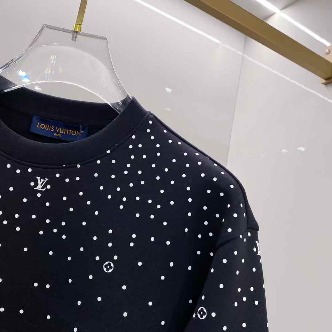 LV men's luxury rhinestone fashion knitted sweatshirt, often described in listings as a starry sky pattern sweater