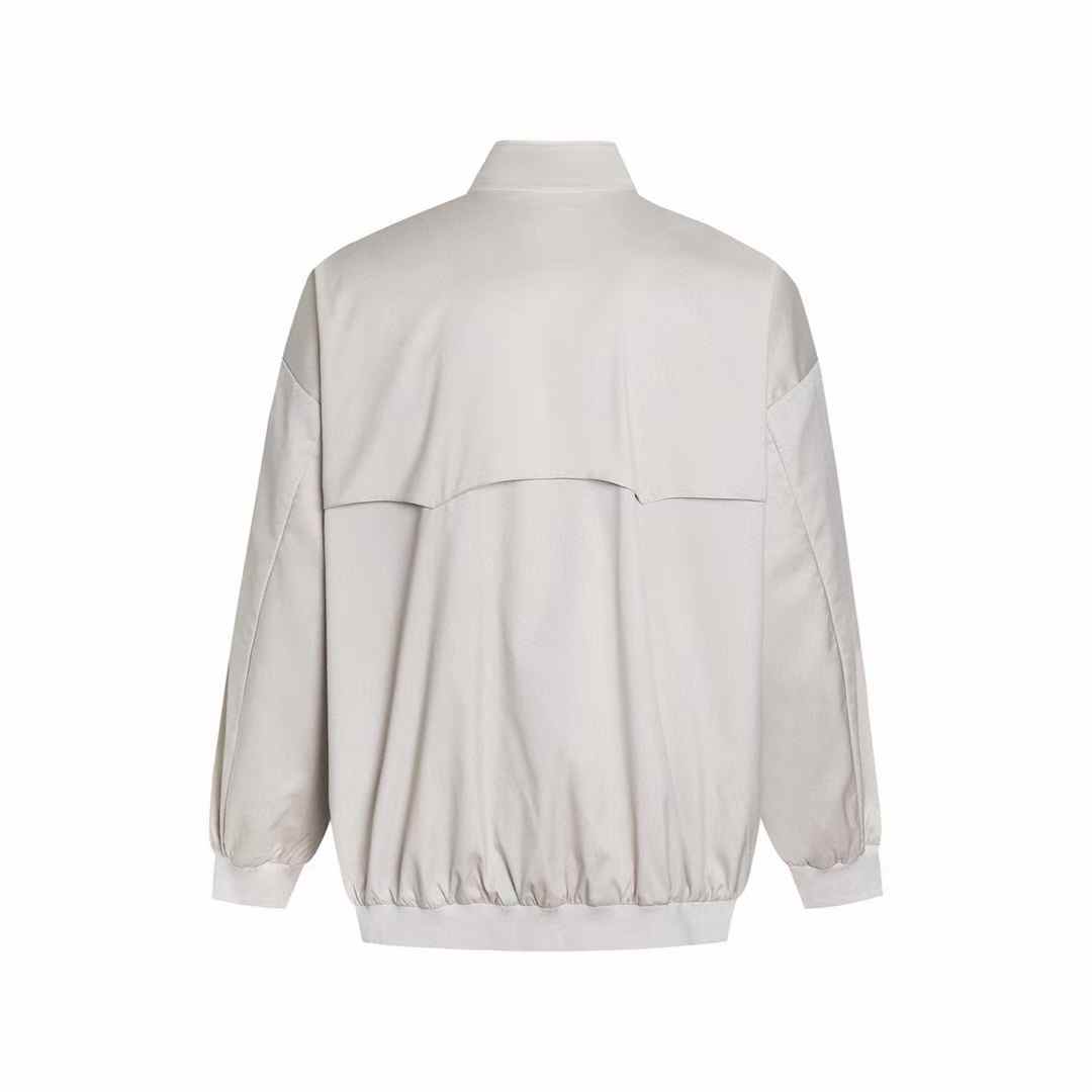 Miu Miu Limestone Panama Cotton Blouson Jacket