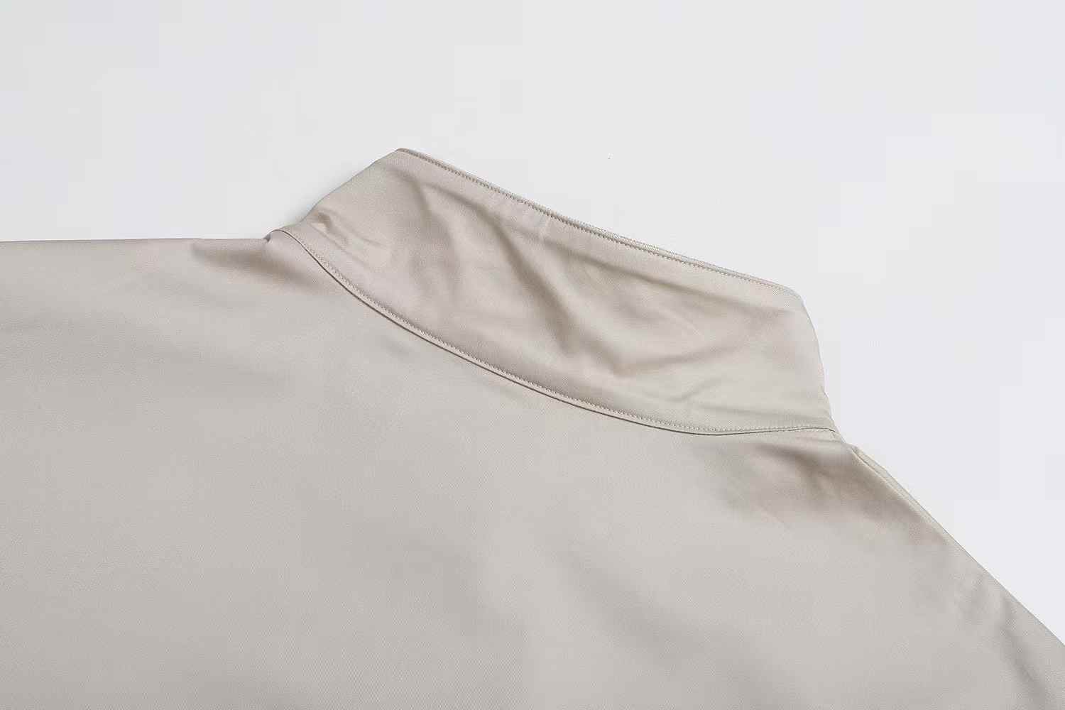 Miu Miu Limestone Panama Cotton Blouson Jacket