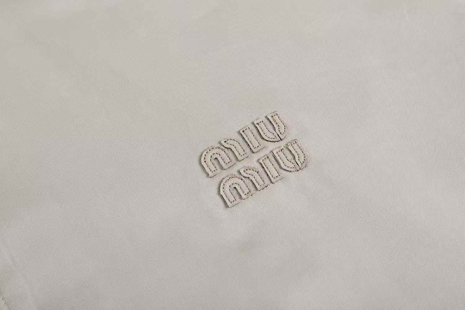 Miu Miu Limestone Panama Cotton Blouson Jacket