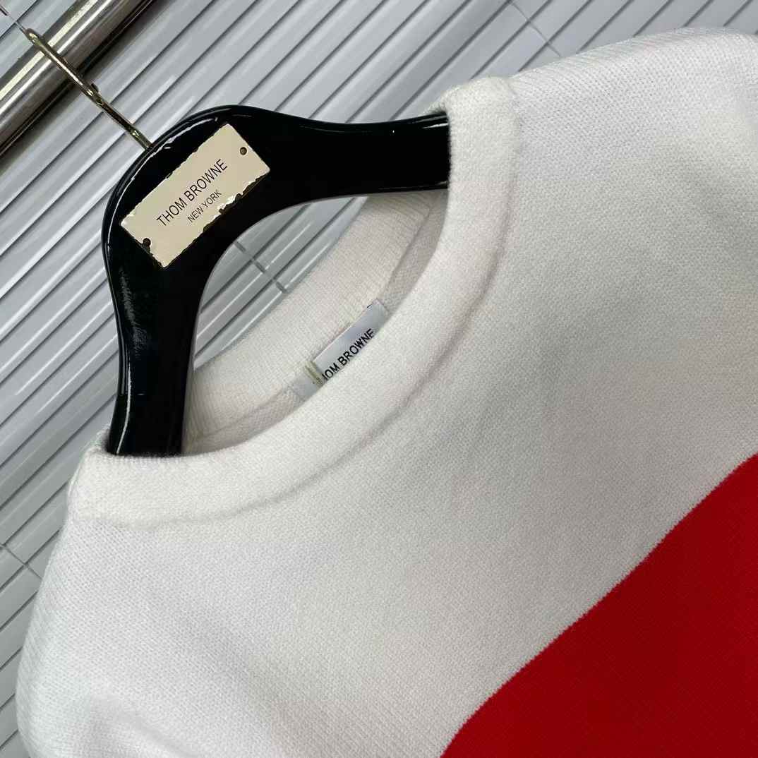 Thom Browne Engineered Rugby Stripe Crewneck Sweatshirts