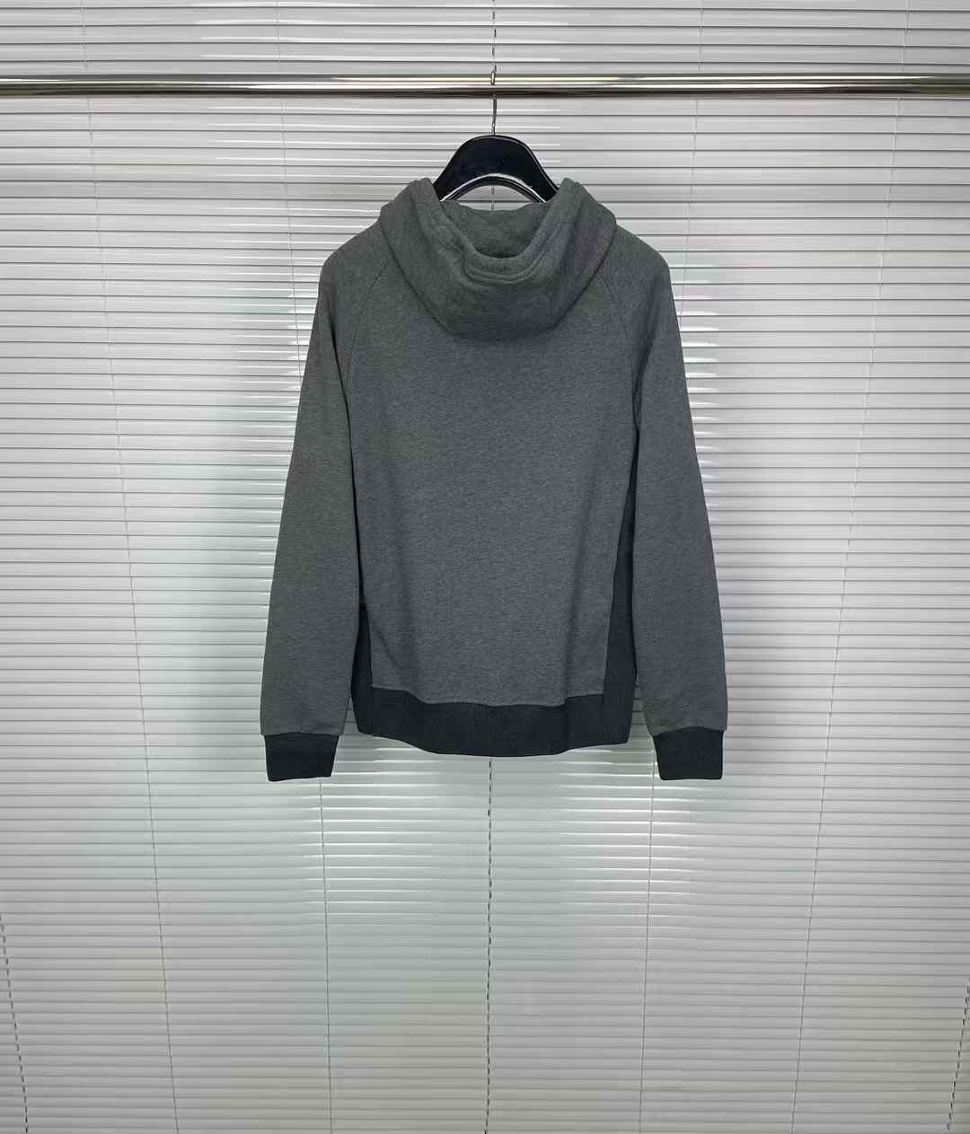 Thom Browne Classic Loopback 4-Bar Zip-Up Hoodie in dark grey.